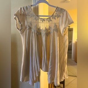 Free People Short Sleeve Flutter Top